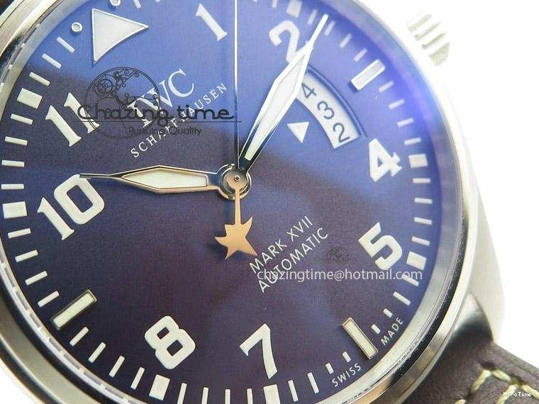 MIROTIME 0202 Mark XVII Le Petit Prince MK Maker 1:1 Best Edition SS Blue Dial On Brown Leather Strap A ComfortFit 7377